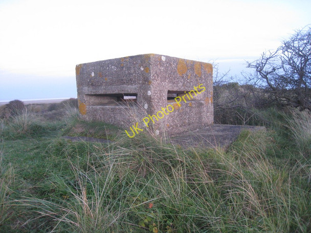 Photo 6"x4" Pillbox in the dunes Theddlethorpe St Helen c2010
