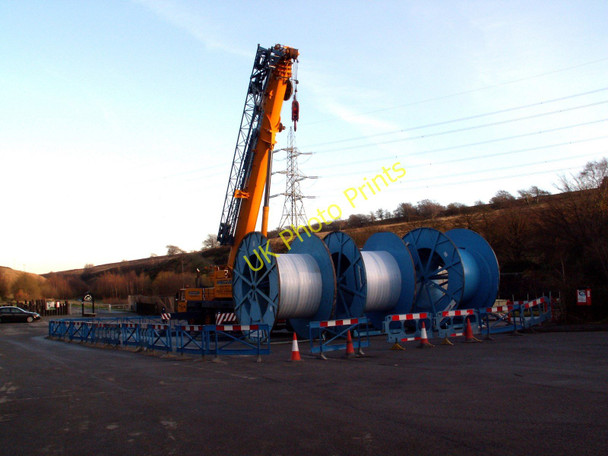 Photo 6"x4" Reels of cable at Dunford Bridge TPT car park Dunford Bridge c2010