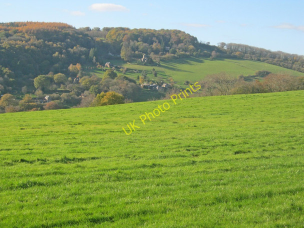 Photo 6"x4" Meadow above the Wye Valley Redbrook\/SO5310 c2010