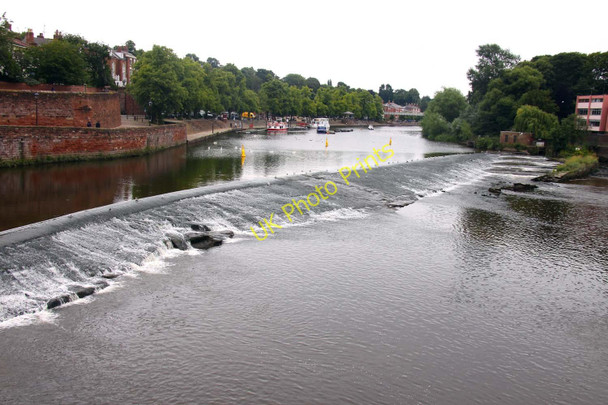 Photo 6"x4" The weir on the Dee Chester c2010