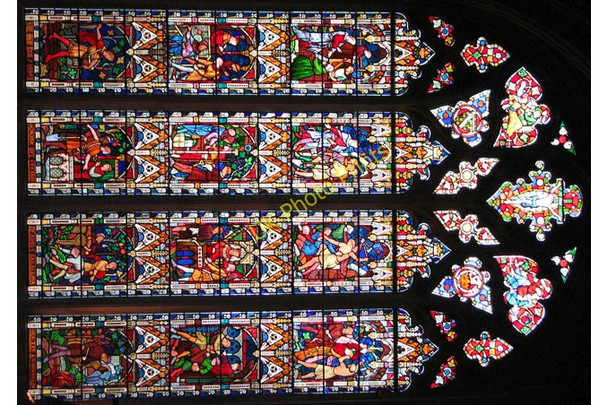 Photo 6"x4" Ely Cathedral - stained glass window Ely\/TL5480 c2010