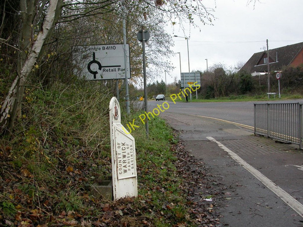 Photo 6"x4" Willenhall, boundary post Tollbar End c2010