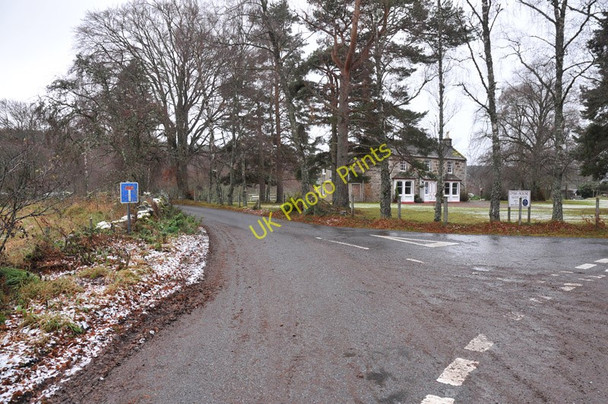 Photo 6"x4" Road junction near Insh House Kincraig\/NH8305 c2010