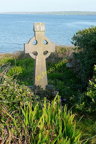 Photo 6"x4" Cross at Kilcredaun Point Carrigaholt c2010