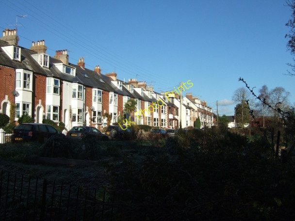 Photo 6"x4" Lawn Vista; a row of terraced houses Sidmouth c2010