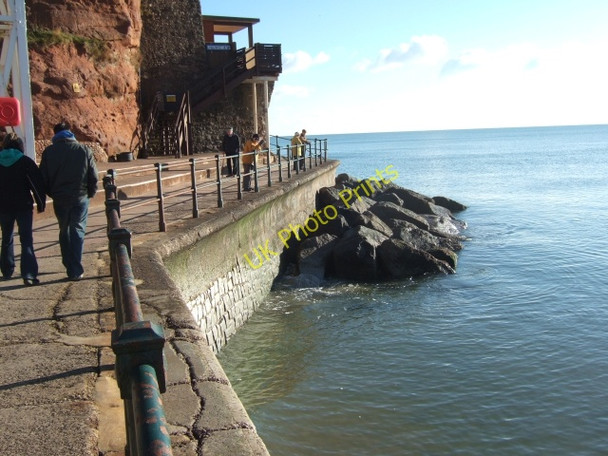 Photo 6"x4" Chit Rocks at Jacobs Ladder beach Sidmouth c2010