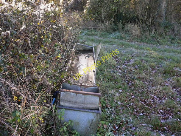 Photo 6"x4" Horse trough on bridleway North Marden c2010