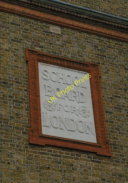 Photo 6"x4" Lavender Hill School (detail) Battersea c2009