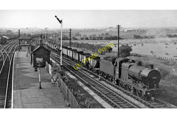 Photo 6"x4" Alfreton & South Normanton Station, with Up empties Alfreton c1961