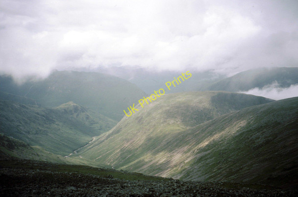Photo 6"x4" On Clach Leathad looking into Coire Odhar Clach Leathad c1991