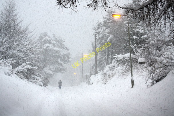 Photo 6"x4" Snowfall, Dalnahainach Road Ellan c2010