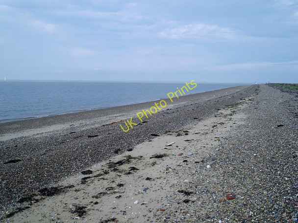Photo 6"x4" Deserted Beach Lee-over-Sands c2005