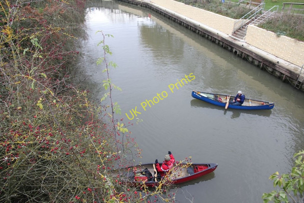 Photo 6"x4" Canoes in the cut Culham c2010