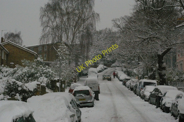 Photo 6"x4" Fox Hill in the snow Penge c2009