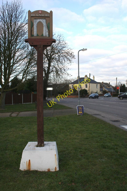 Photo 6"x4" Bicknacre Village Sign Bicknacre c2009