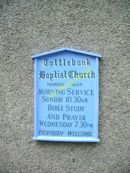 Photo 6"x4" Tottlebank Baptist Church, Sign Tottlebank\/SD3184 c2008