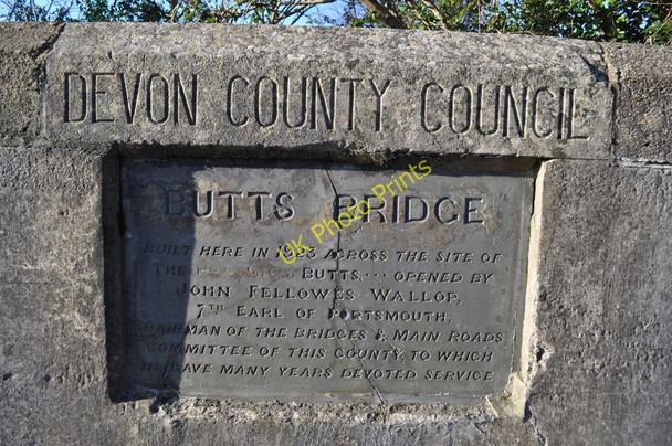 Photo 6"x4" A plaque on Butts Bridge, Chaloner's Road, Braunton Braunton c2010