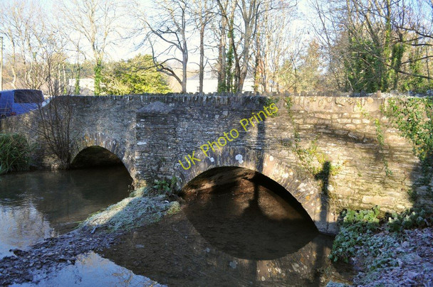 Photo 6"x4" The downstream side of Dean's bridge on the river Caen Braunton c2010