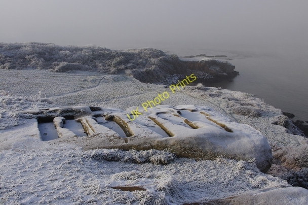 Photo 6"x4" Stone graves at St Patrick's Chapel Heysham c2010