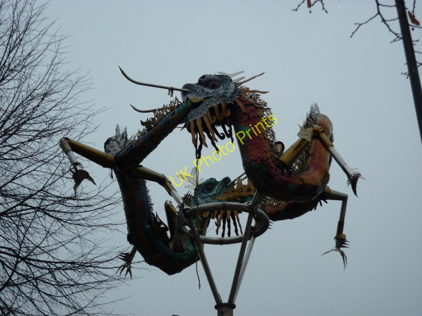 Photo 6"x4" Dragons on West India Dock Road, London Poplar\/TQ3780 c2010