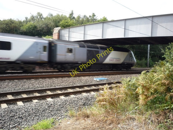 Photo 6"x4" Train passes under Race Lane Fawdington c2010