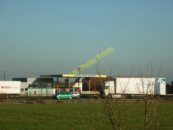 Photo 6"x4" A hand car wash on the A14 Lolworth c2010