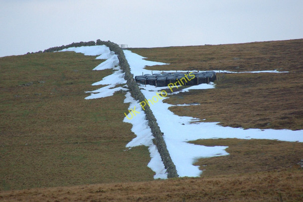Photo 6"x4" Snow along a dyke, Mailand, Uyeasound Mailand c2010