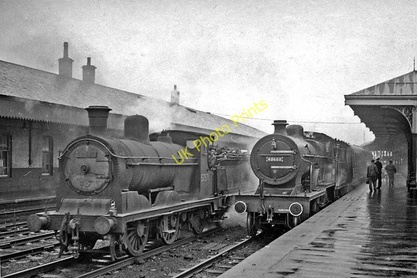 Photo 6"x4" Local passenger and goods trains at Kilmarnock Station in 1957 Kilmarnock c1957