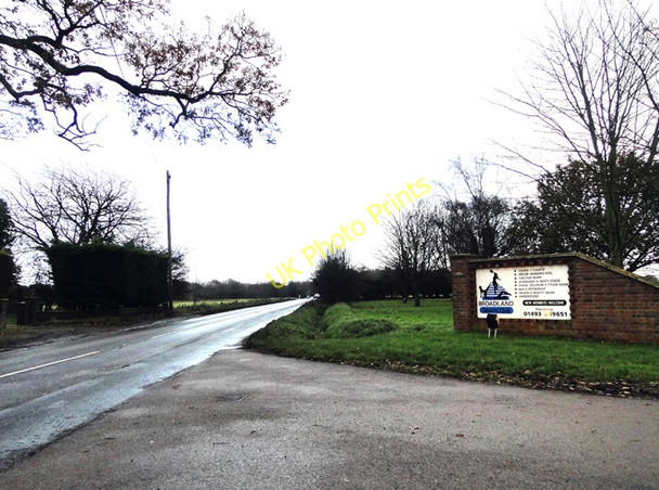 Photo 6"x4" A1064 at the entrance to Broadland Sports Club Filby c2010