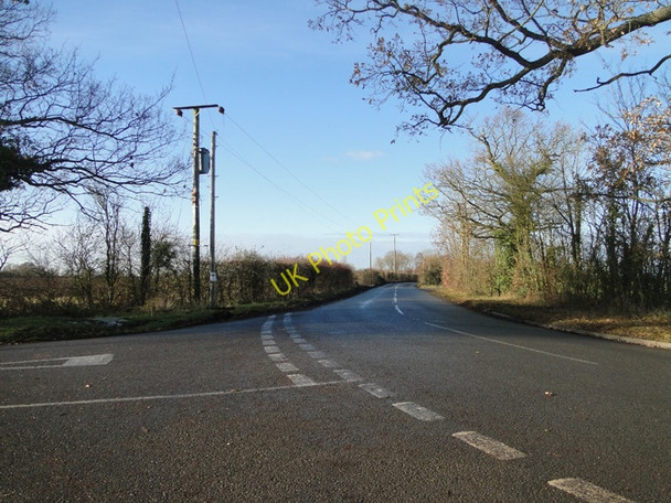 Photo 6"x4" Road junction on the B1117 near Rowe's Hill Laxfield c2010