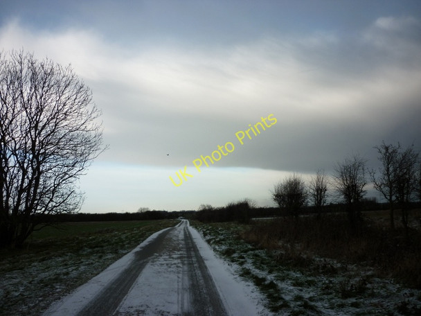 Photo 6"x4" Bewholme Lane towards Little Arram Hornsea c2010