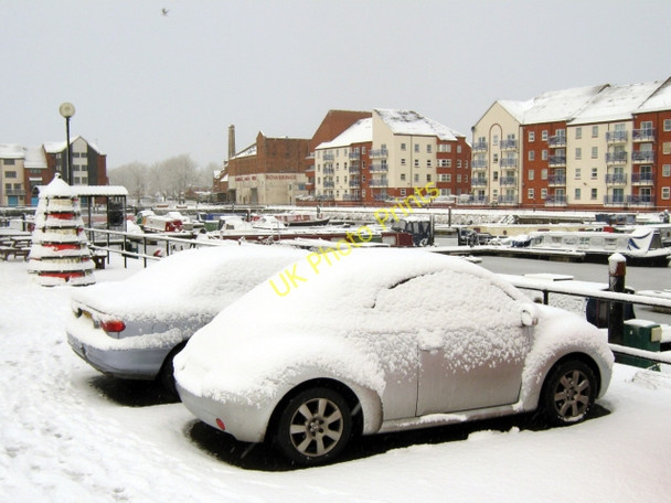 Photo 6"x4" Bridgwater Docks in winter Bridgwater c2010