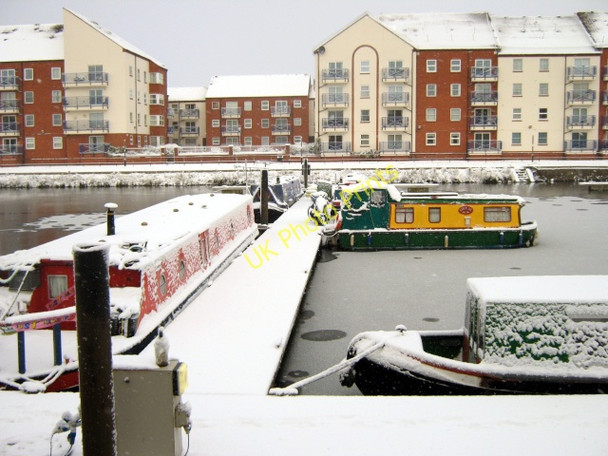 Photo 6"x4" Bridgwater Docks in winter Bridgwater c2010 P1