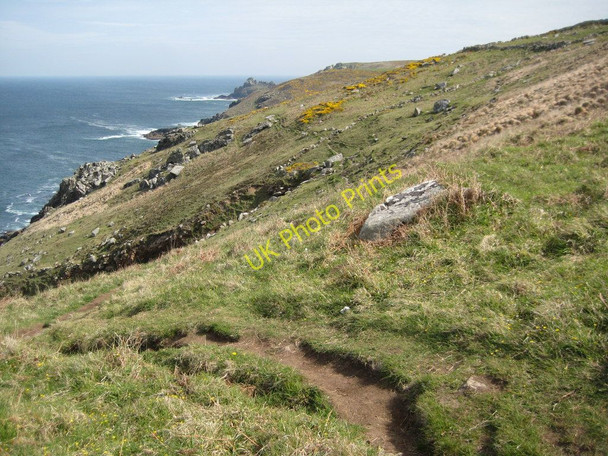 Photo 6"x4" Coastline near Portmeor Porthmeor c2010