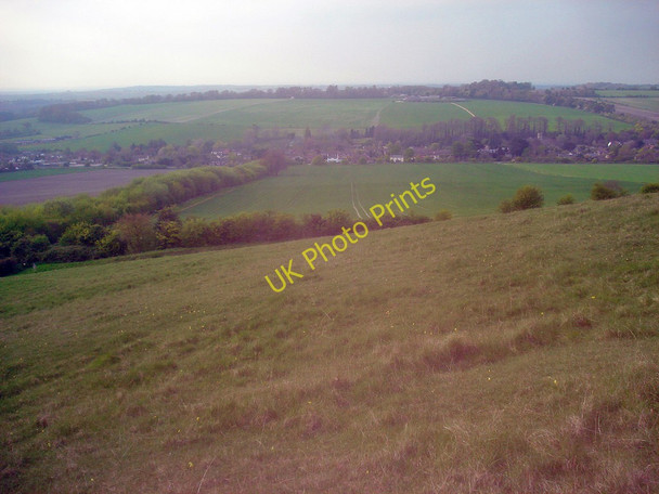 Photo 6"x4" Cherhill and surrounding farmland Cherhill c2009