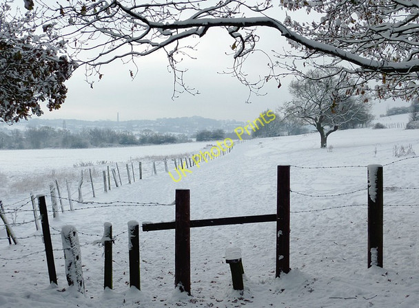 Photo 6"x4" Snow covered farmland near Penn Common, Staffordshire Sedgley c2010