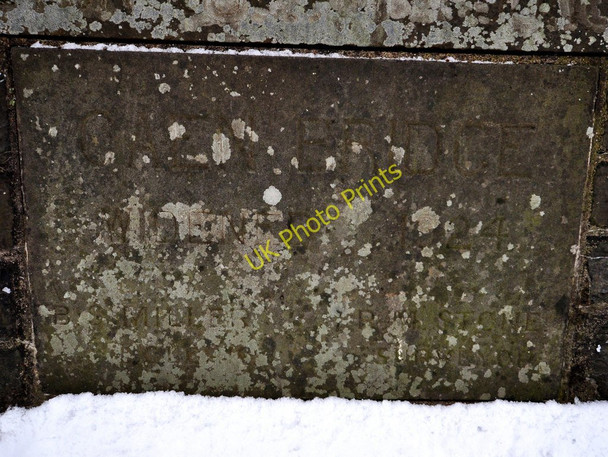 Photo 6"x4" A faded plaque on Caen bridge Braunton c2010