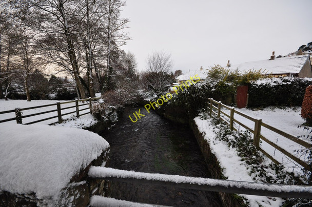 Photo 6"x4" The view downstream on the river Caen from a footbridge near the primary school Braunton c2010