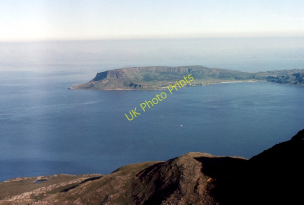 Photo 6"x4" The northern end of Eigg from the slopes of Hallival Cleadale c1976