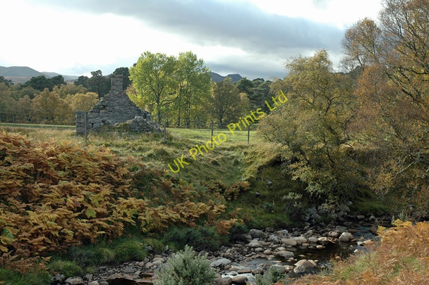 Photo 6"x4" Ruined Croft at Garvalt and Garbh Allt Amatnatua c2007