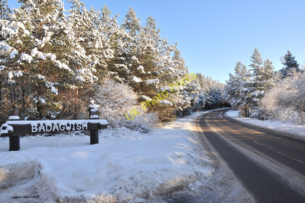 Photo 6"x4" Road to Cairngorm at the Badaguish junction Coylumbridge c2010