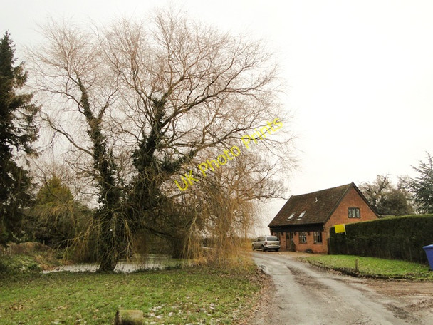 Photo 6"x4" Roadside pond, and converted farm buildings for sale Chediston Green c2010