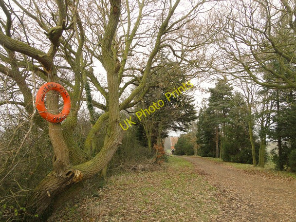 Photo 6"x4" Entrance to Bunkers Hill Farm Bramfield\/TM4073 c2010