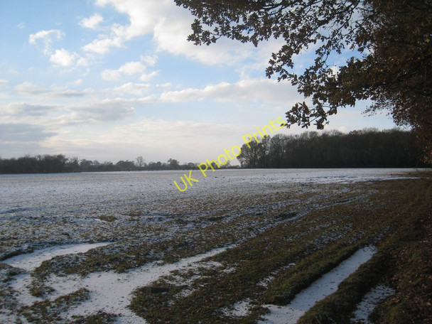Photo 6"x4" Winter scene above Sunnybrook Farm Bathley c2010