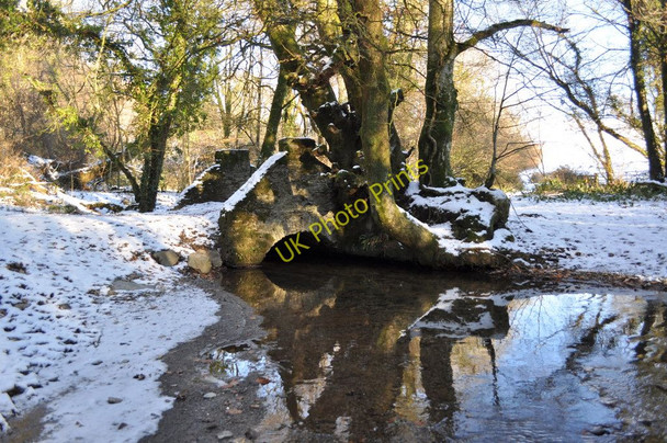 Photo 6"x4" Collacott Bridge on Colam Stream as seen from downstream Bittadon c2010