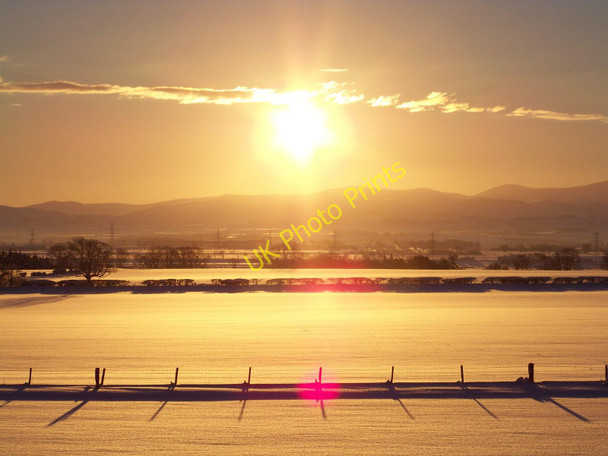 Photo 6"x4" Rising Sun From Angelrow Farm Cottages Lambden c2010
