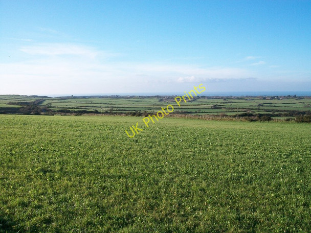 Photo 6"x4" View westwards over sheep grazing land Bryncroes c2010