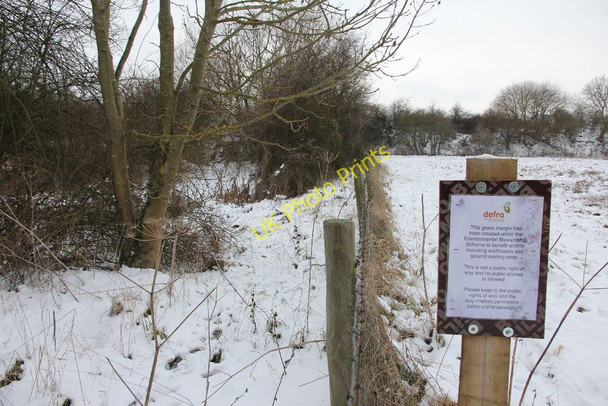 Photo 6"x4" Notice by the fence Cholsey c2010