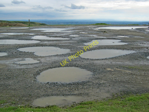 Photo 6"x4" Standing water on the Clee Hill car park Dhustone c2010