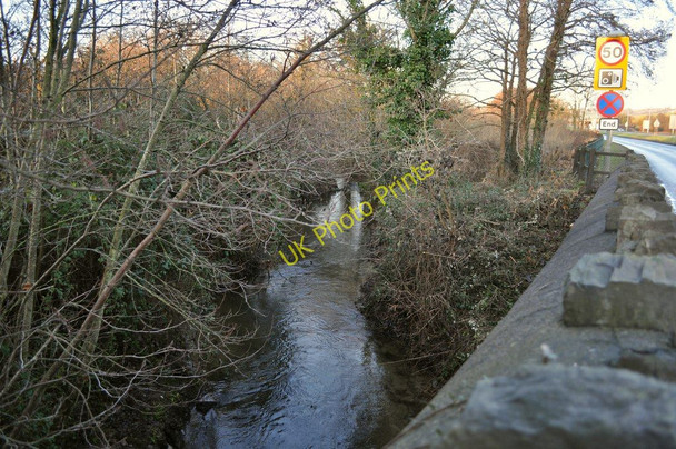 Photo 6"x4" The view downstream on Bradiford Water from the bridge which carries the northbound carriageway of the A361 at Pottington Barnstaple c2010